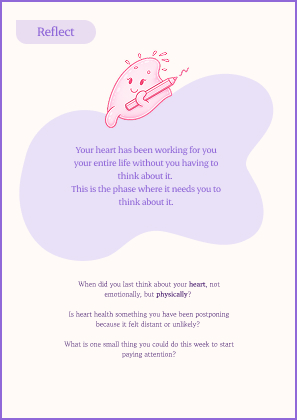 Reflect card on heart health