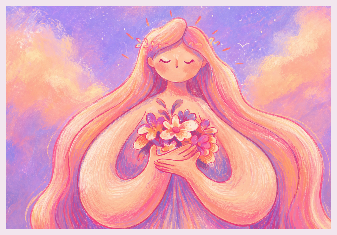 Final coloured-pencil un.paused hero illustration